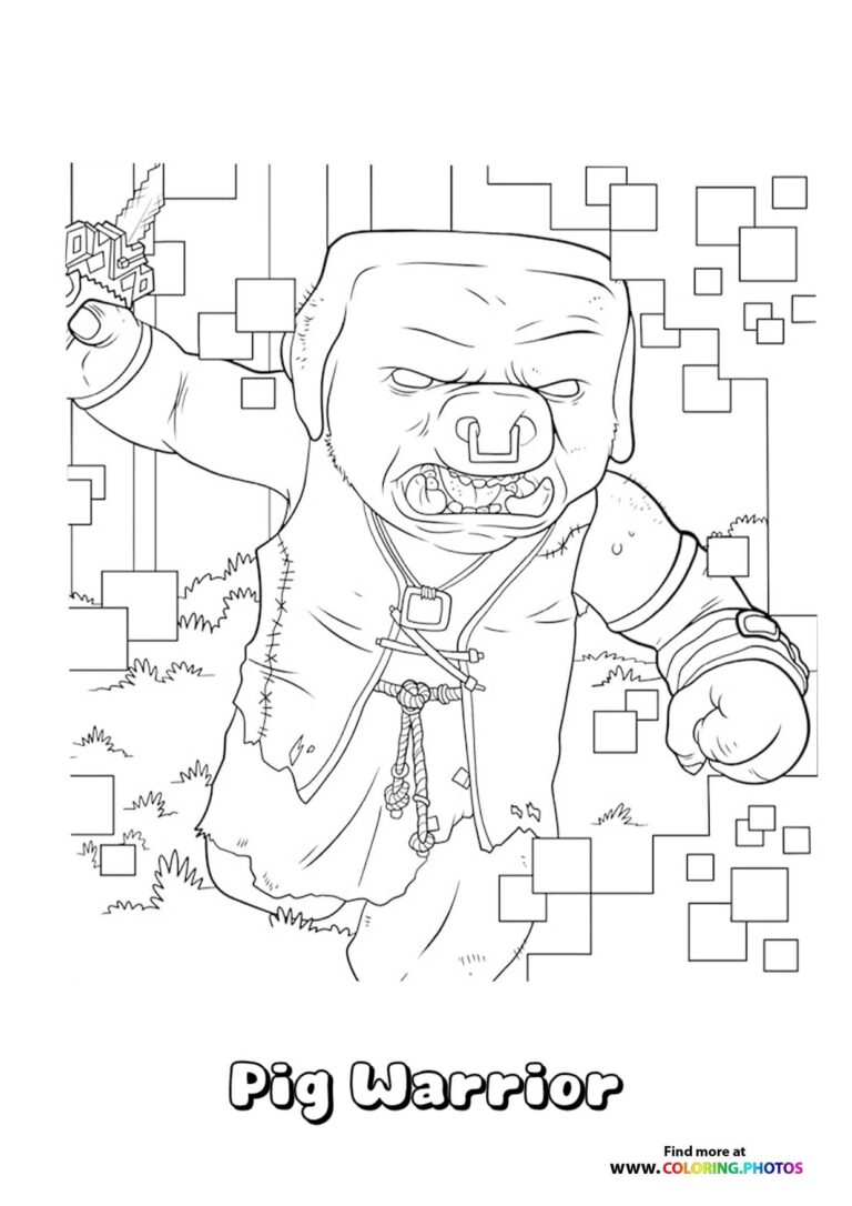 Dennis dog from Minecraft movie - Coloring Pages for kids