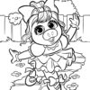 Miss Piggy ballerina - Muppet Babies coloring page