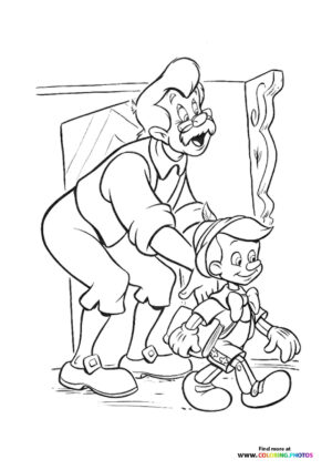 Pinocchio going to school