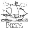 Pinta - Columbus day ship coloring page