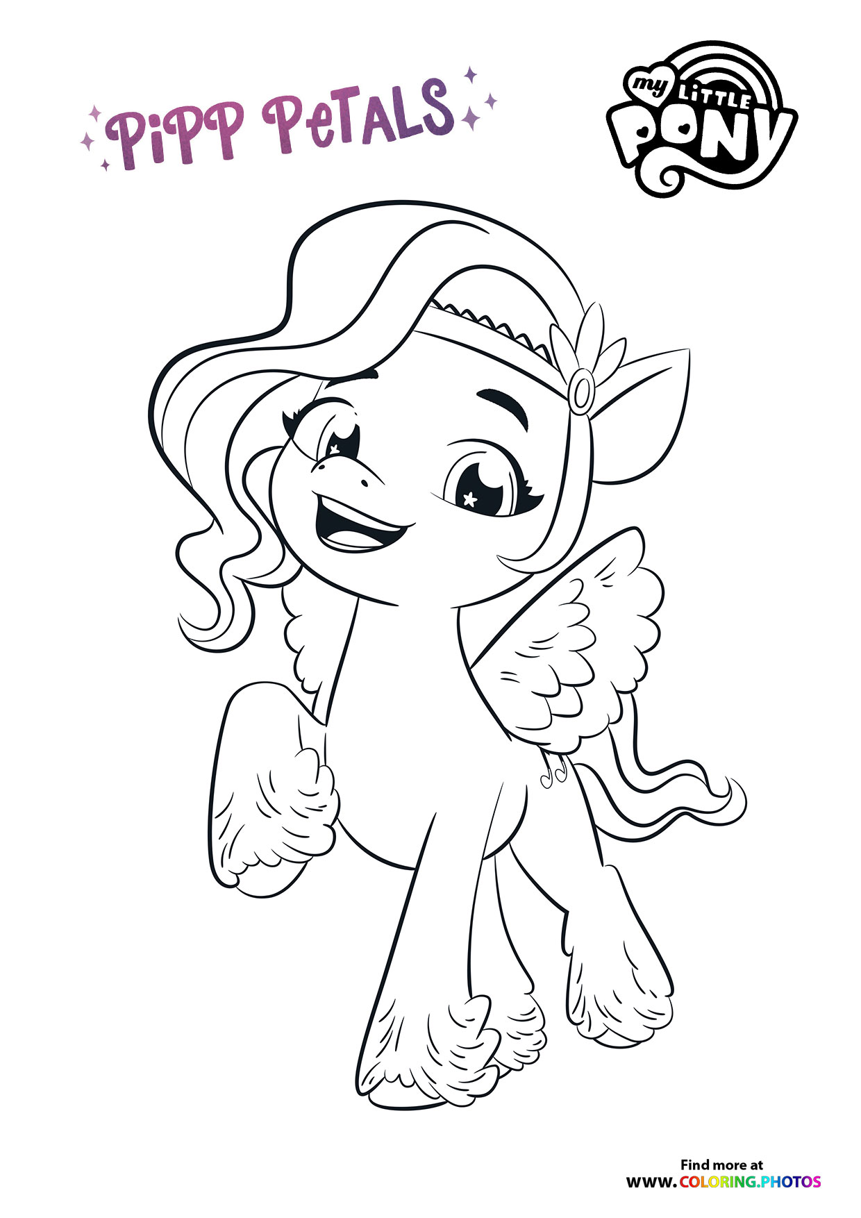 Pipp Petals posing - Coloring Pages for kids