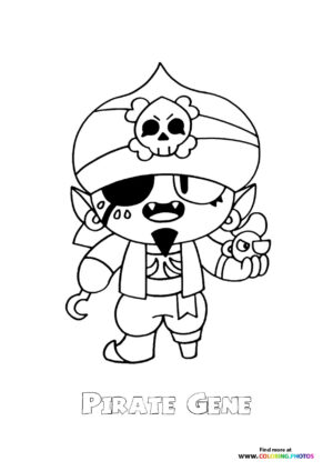 Pirate Gene Brawls Stars - Coloring Pages for kids