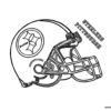 Pittsburgh Steelers NFL helmet coloring page
