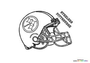 Pittsburgh Steelers NFL helmet coloring page