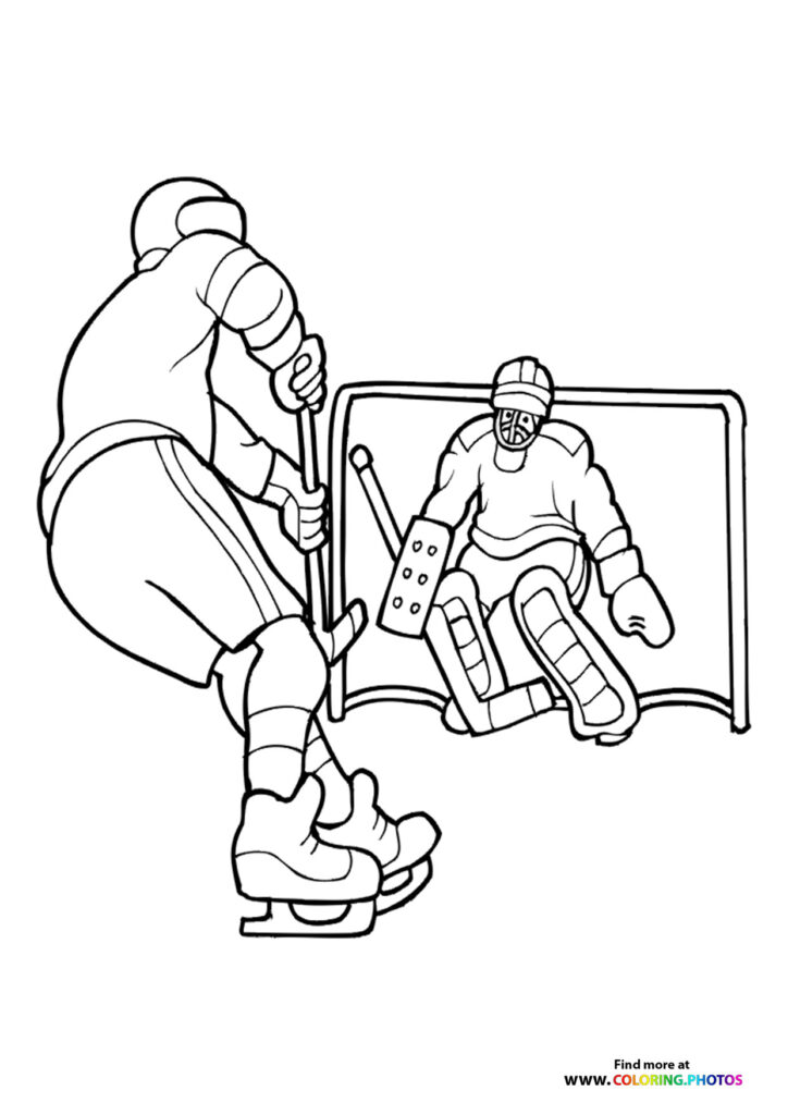 Ice Hockey Player Taking a Shot