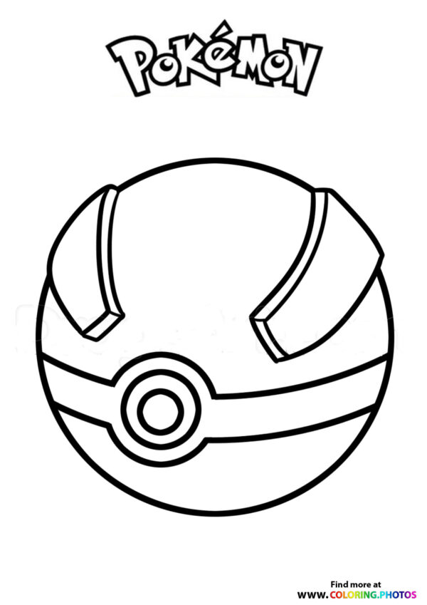 Pokeball - Pokemon coloring page