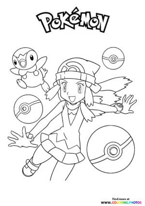 Pokemon trainer - Pokemon coloring page