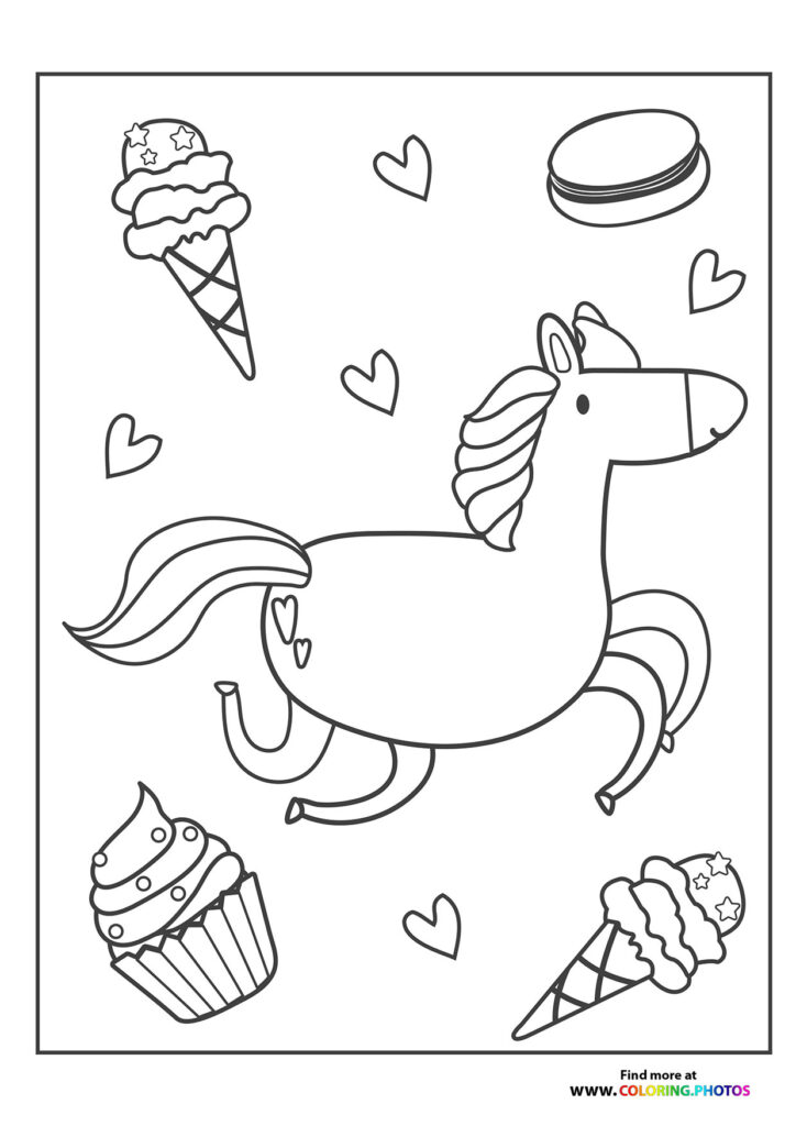 Pony Coloring Pages for kids | Free and easy print or download