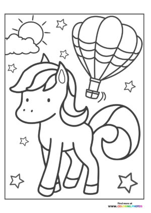 Pony with hot balloon