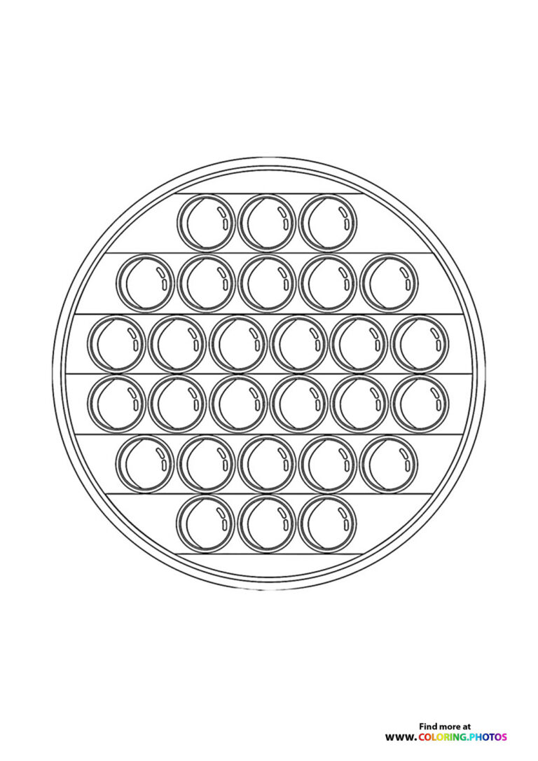 Pop it circle - Coloring Pages for kids