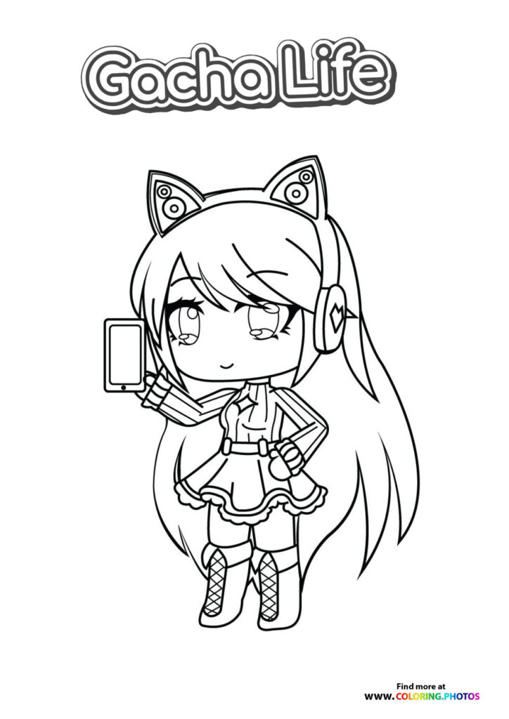 Popular girl from Gacha Life - Coloring Pages for kids