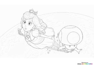 Princess Peach and Toad Mario Galaxy Movie