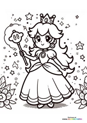 Princess Peach with a wand