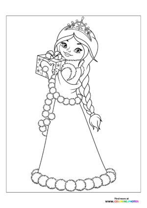 Princess with present