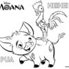 Pua and HeiHei coloring page