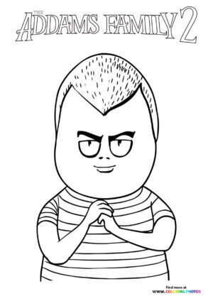 Pugsly from Addams Family 2 coloring page