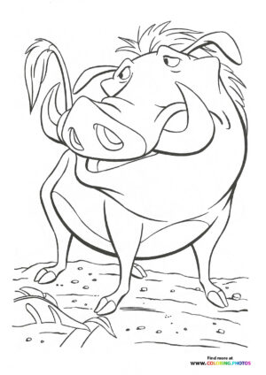 Pumba from Lion King coloring page