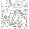 Timon helping Pumba Lion King coloring page