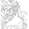 Rafiki and Simba from Lion King coloring page