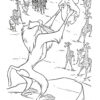 Rafiki presenting Simba to animal kingdom coloring page