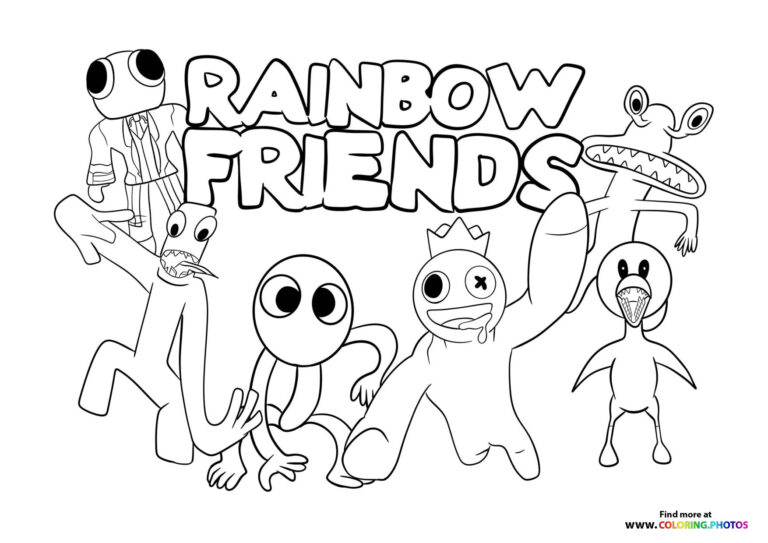 Rainbow Friends - Coloring Pages for kids