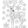Raindeer adult coloring page