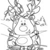 Christmas Raindeer coloring page