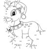 Raindeer swinging dot the dots worksheet