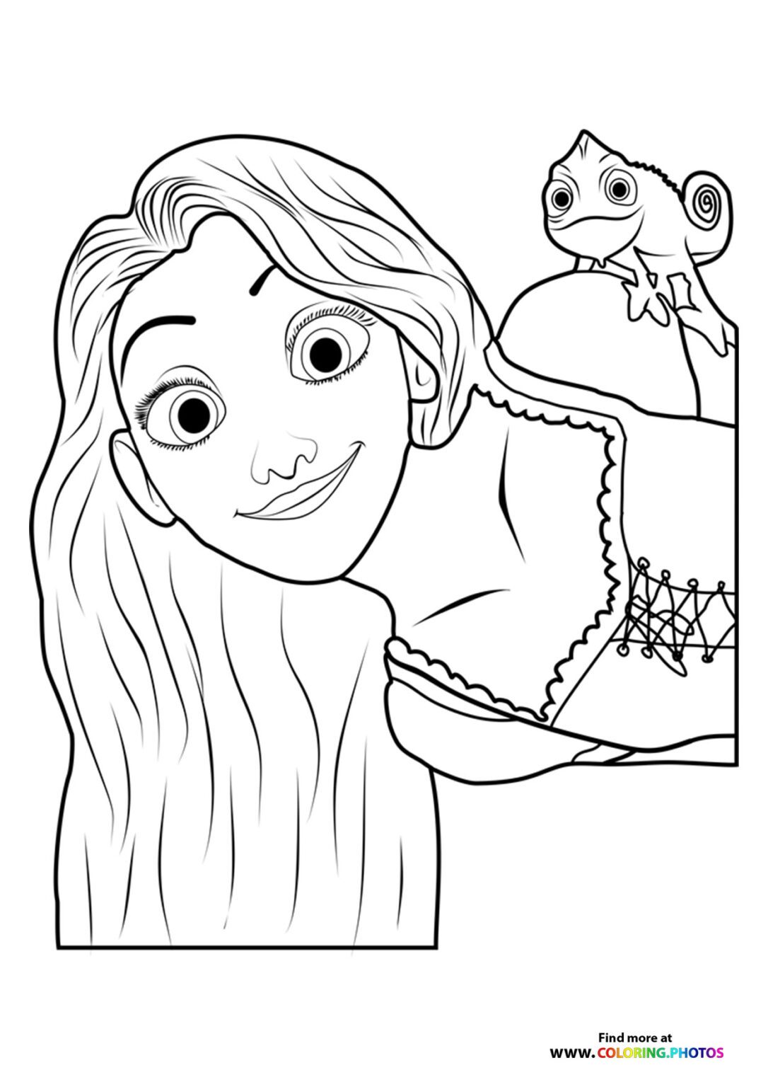 Tangled - Coloring Pages for kids | Free and Easy print or download