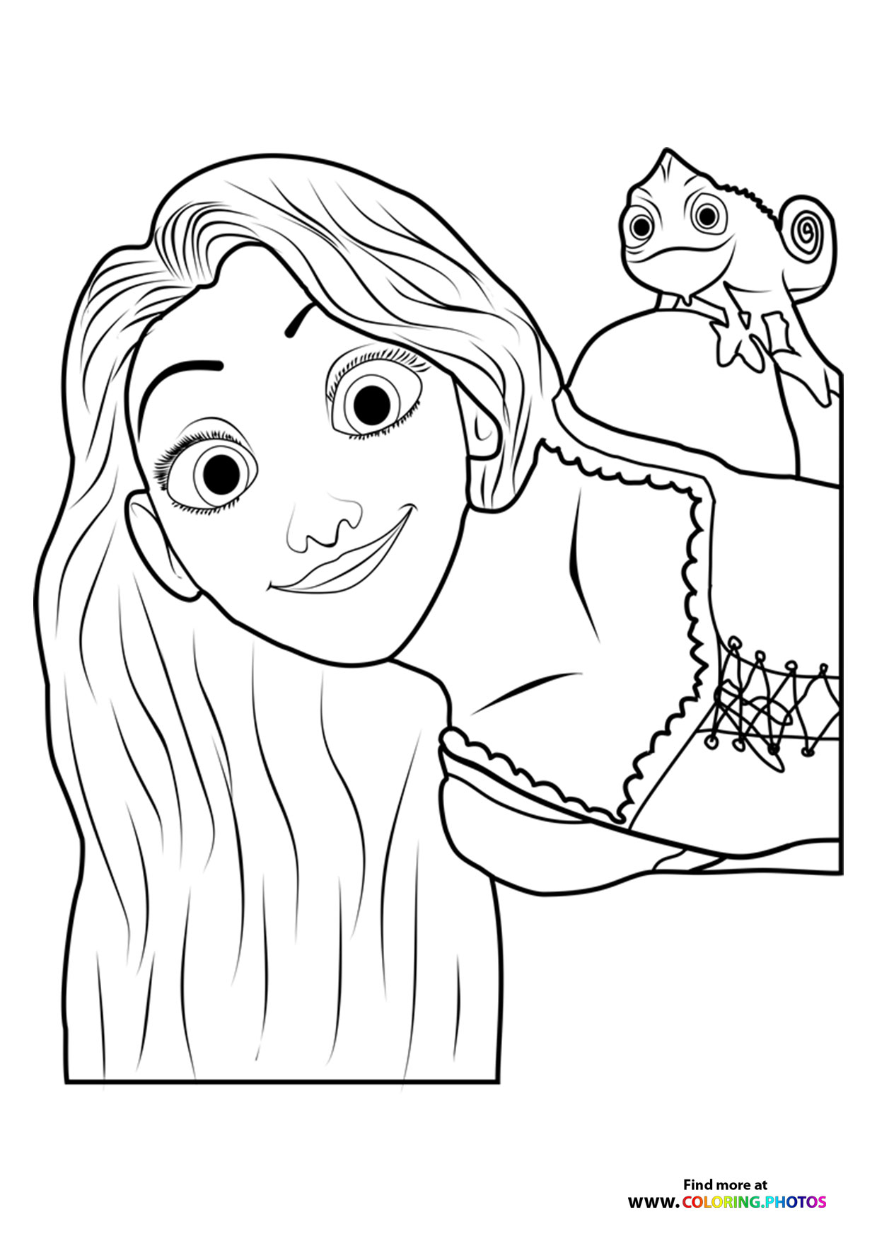 disney tangled rapunzel coloring pages