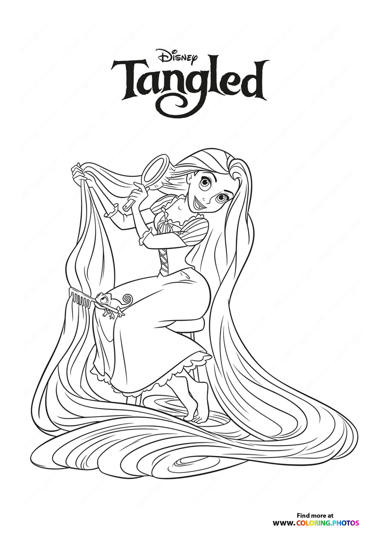 Tangled Rapunzel Coloring Pages Tangled Rapunzel Coloring Pages