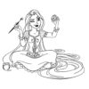 Rapunzel coloring Easter eggs coloring page
