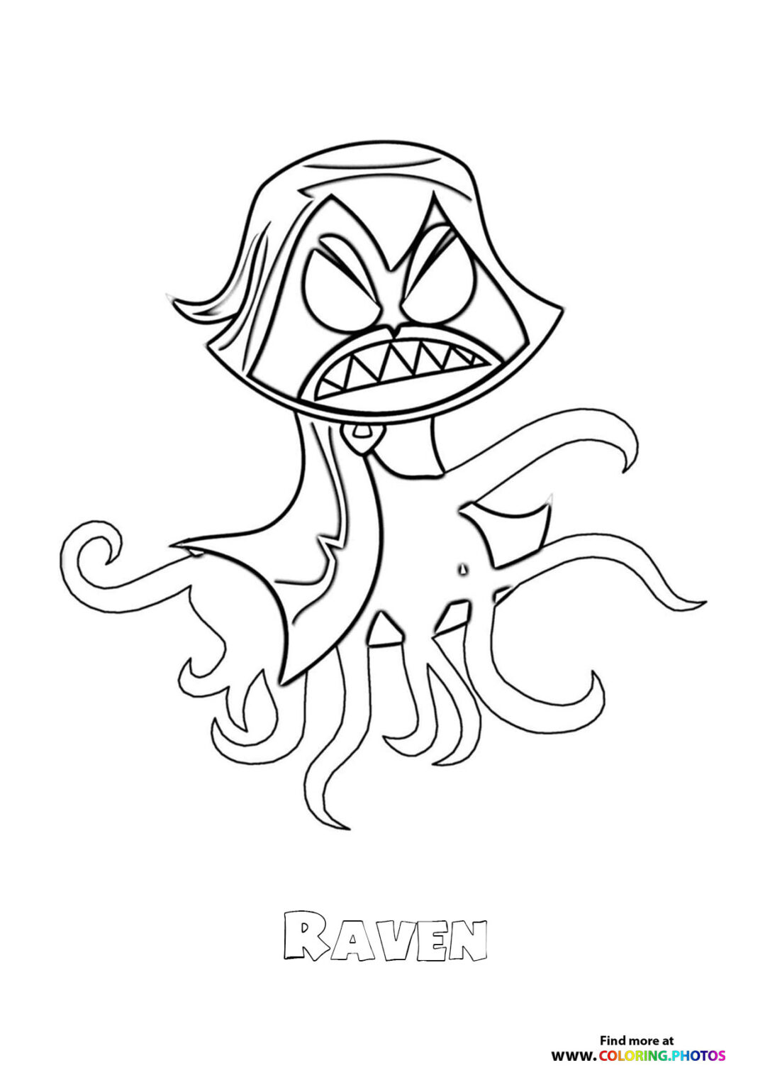 Raven Teen Titans Go - Coloring Pages for kids