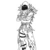 Raven - Fortnite coloring page