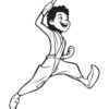 Boun running | Raya coloring page