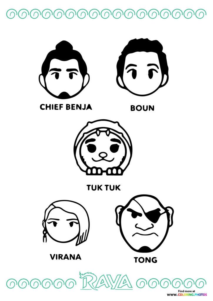 Raya and The Last Dragon characters portraits