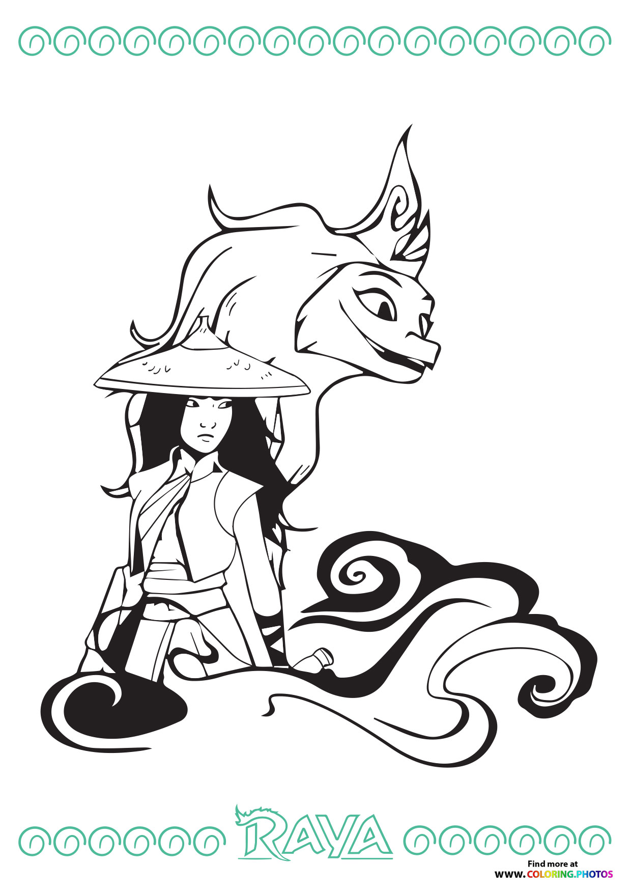 Disney Raya and the Last Dragon Coloring Pages