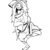 Raya dancing coloring page