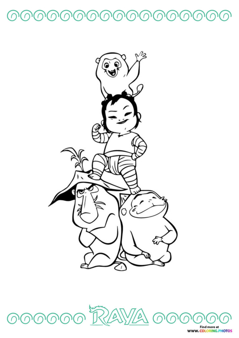 raya and the last dragon coloring pages free easy print or download