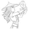 Raya and Noi coloring page