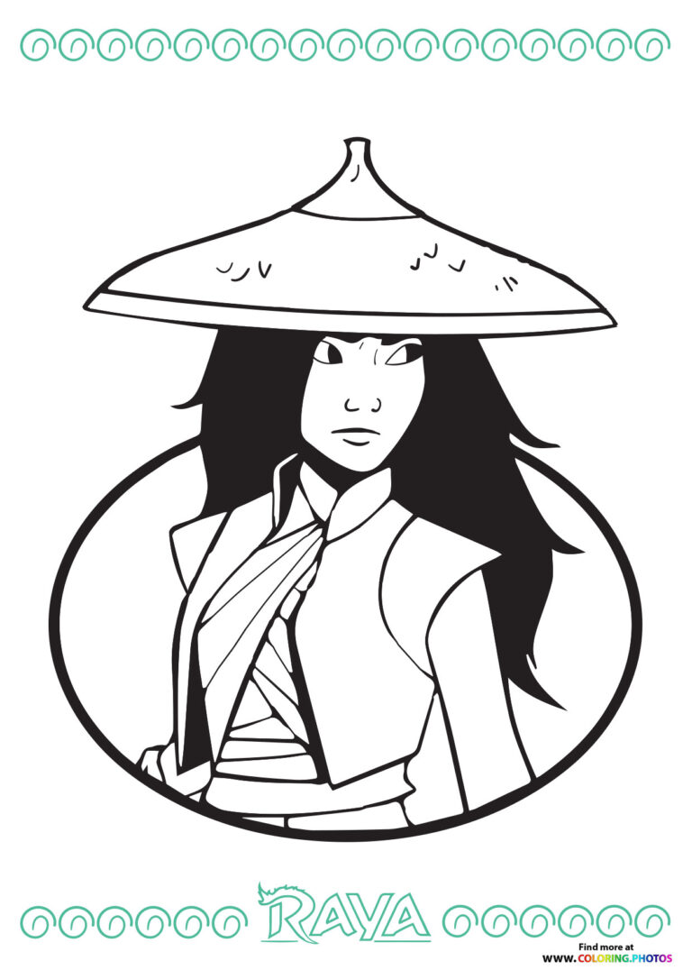 Raya and the last dragon portrait - Coloring Pages for kids