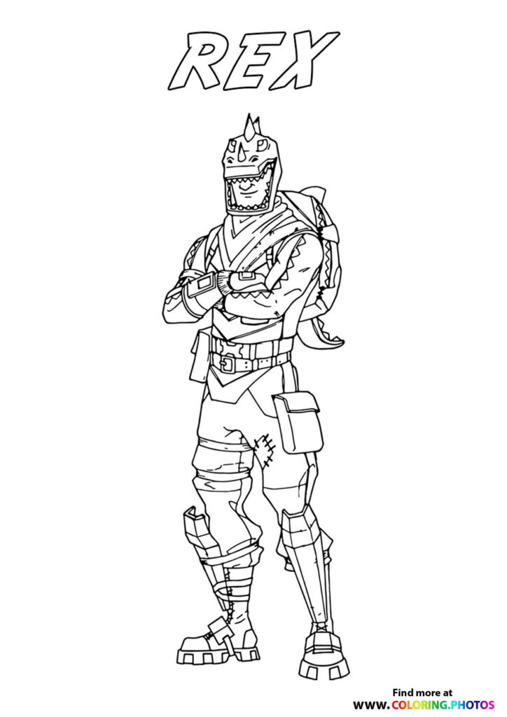 Rex - Fortnite - Coloring Pages for kids