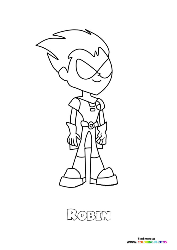 Robin Teen Titans Go - Coloring Pages for kids