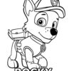 Rocky posing coloring page