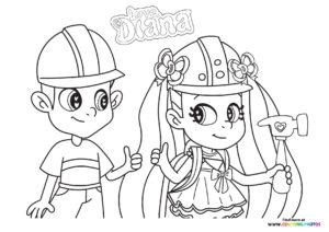 Kids Diana Show Coloring Book: Amazing Coloring Book For Fans Of