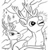 Rudolph the red nosed raindeer coloring page