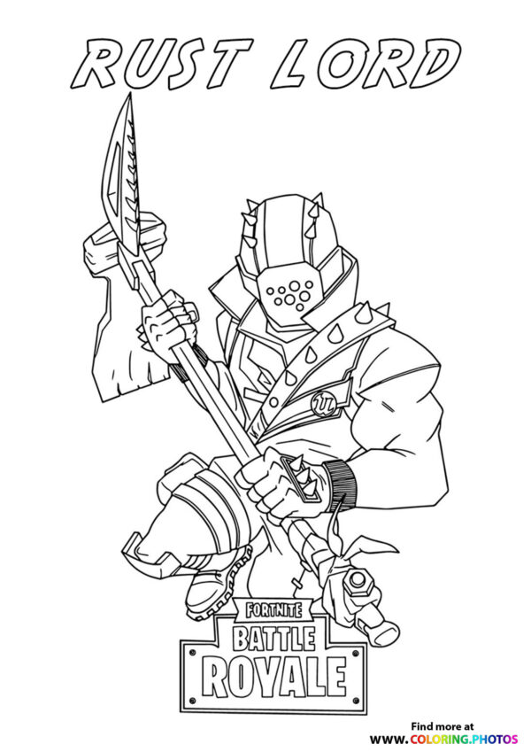 Rust Lort - Fortnite coloring page