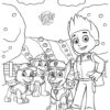 Ryder and Paw Patrol coloring page
