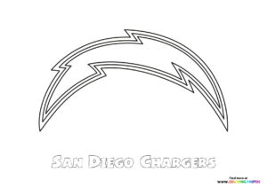 San Diego Chargers NFL logo coloring page