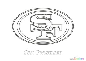 San Francisco 49ers NFL logo coloring page